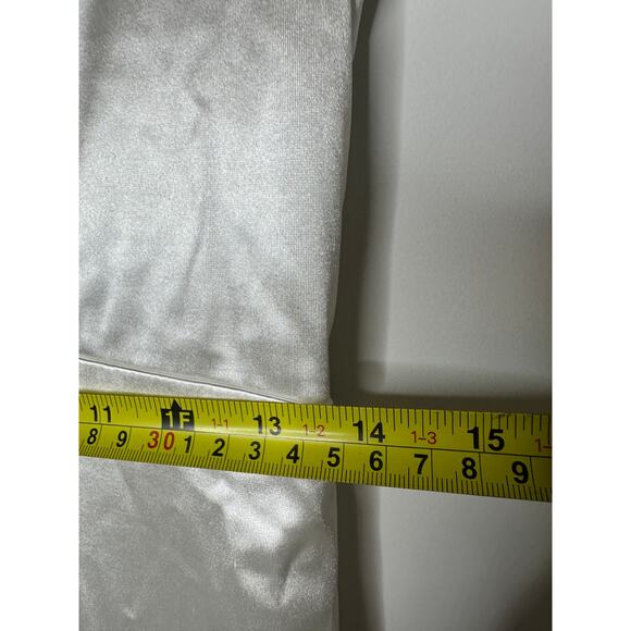 Lulus Size Medium Sensational Promise White Satin Train Maxi Gown Wedding Dress - Picture 12 of 16